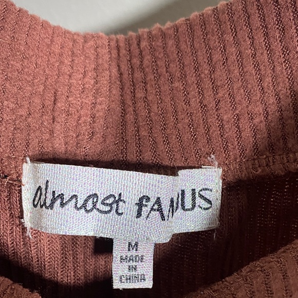 Almost Famous Rust Ribbed Knit Set - Picture 4 of 5